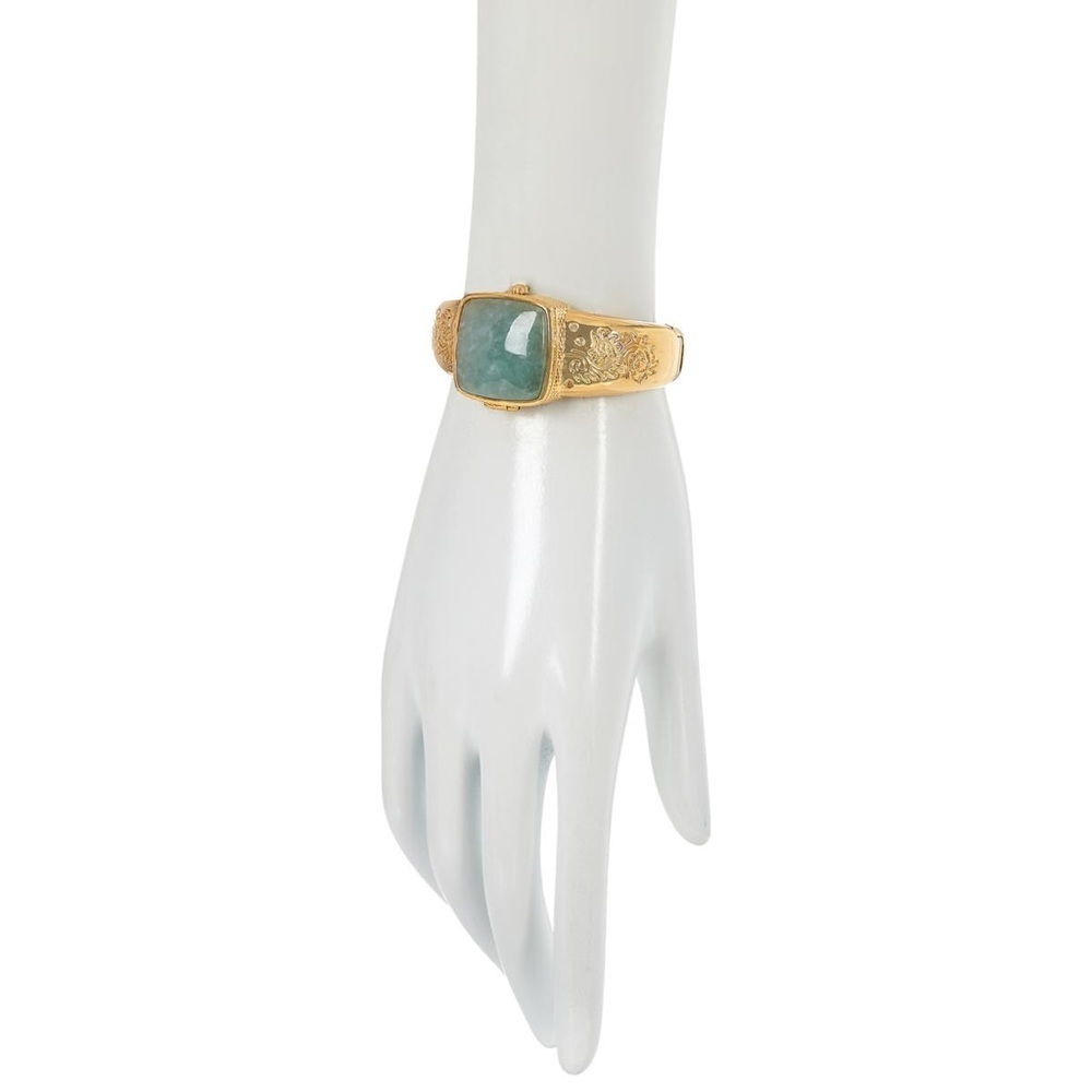 New Jade of Yesteryear Multigemstone‎ Dragon Cuff Watch